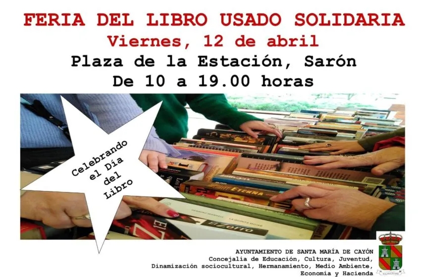  El viernes, 12 de abril, tenemos la Feria del libro usado solidario