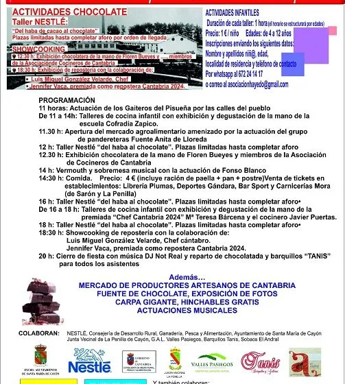  Más de una treintena de productores y artesanos participarán en la Feria del Chocolate de La Penilla