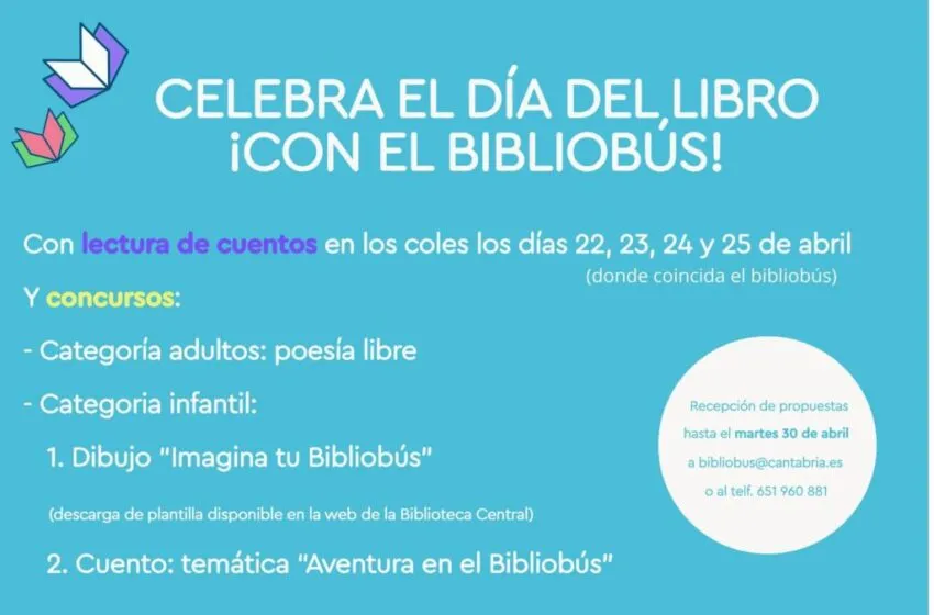 El martes 24 celebramos el dia del libro con concursos de dibujo y poesía
