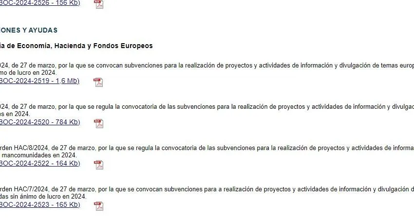 La Consejería de Fondos Europeos convoca las subvenciones para proyectos de divulgación e información de la UE