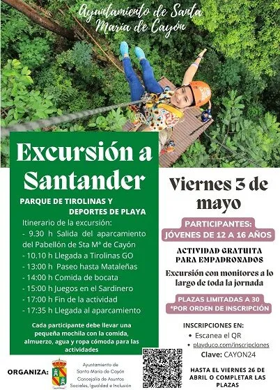 El Ayuntamiento organiza una excursión a Santander con actividades para jóvenes de 12 a 16 años el 3 de mayo