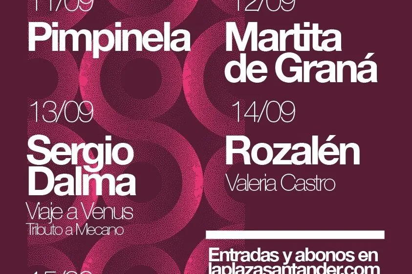  ‘La Plaza’ contará del 11 al 15 de septiembre con las actuaciones de Malú, Rozalén y Sergio Dalma