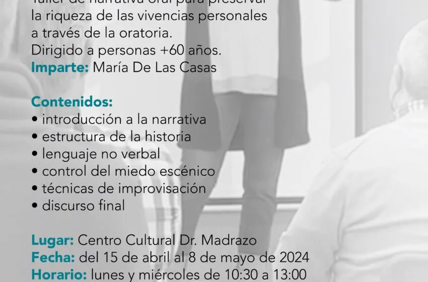 Noticias de Cantabria | El Cántabro | Abiertas las inscripciones para el taller de narrativa oral para mayores, en el Doctor Madrazo