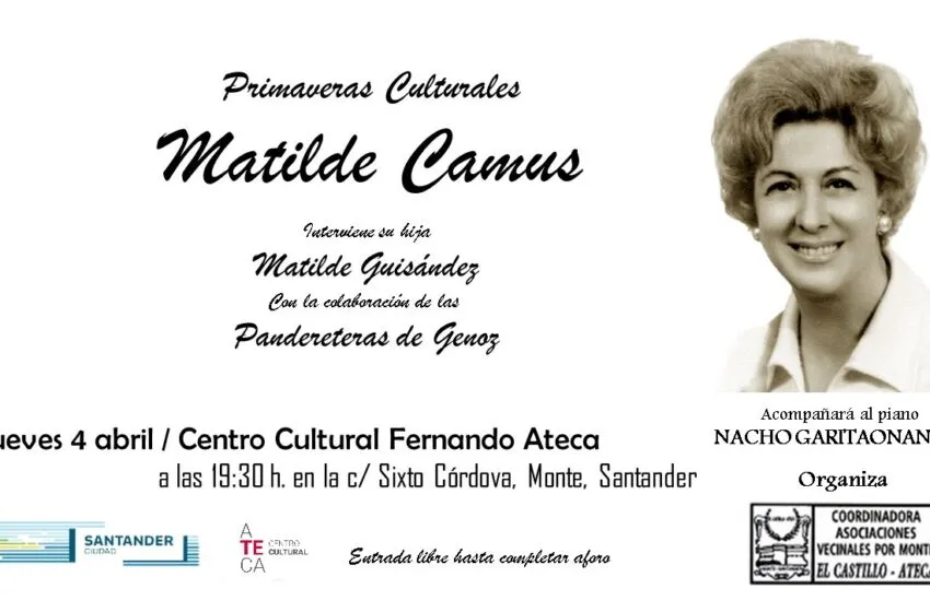 Noticias de Cantabria | El Cántabro | Un recital de poesía de Matilde Camus abre las ‘Primaveras Culturales’ del Fernando Ateca