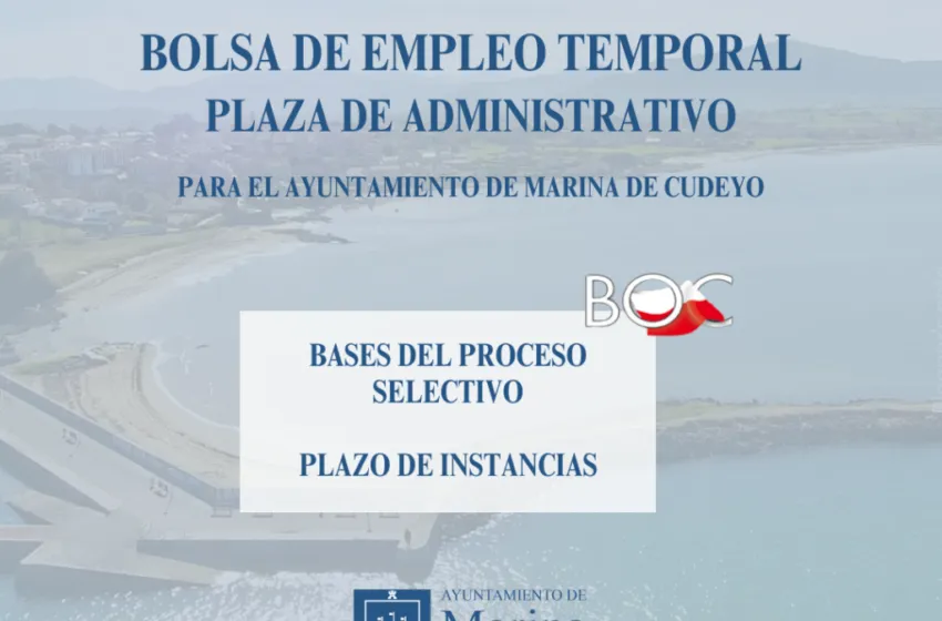  CONVOCATORIA: Bolsa de empleo temporal de Administrativo