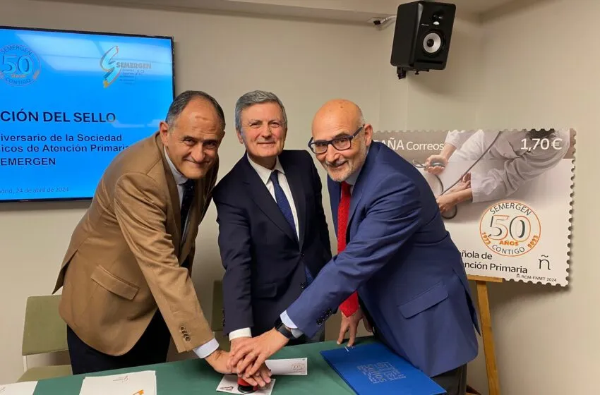  Correos presenta un sello dedicado al 50º aniversario de la Sociedad Española de Médicos de Atención Primaria