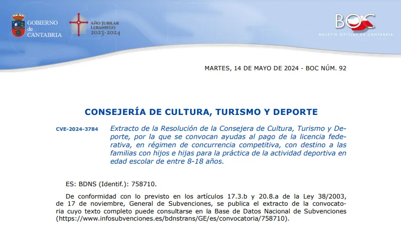  El Gobierno destina 60.000 euros para subvencionar la licencia federativa de la actividad deportiva de escolares de entre 8 y 18 años