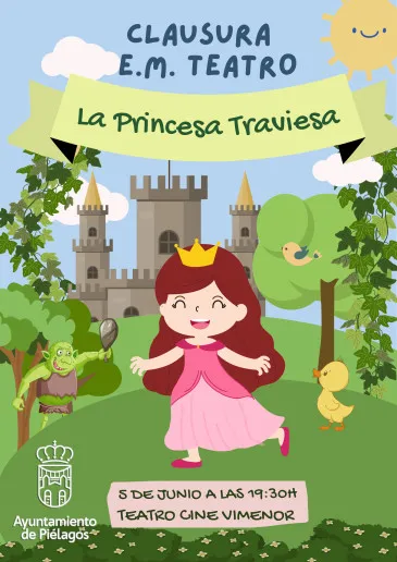  La Escuela municipal de teatro del Ayuntamiento de Piélagos clausurará este miércoles el curso 2023-2024 con la puesta en escena de “La princesa traviesa”
