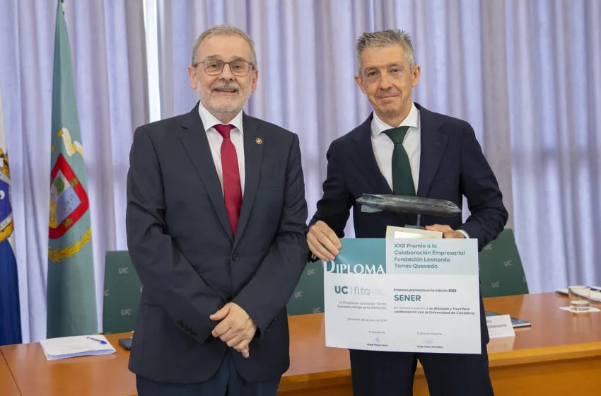  El grupo Sener recibe el XXII Premio a la Colaboración Empresarial de la Fundación Leonardo Torres Quevedo de la Universidad de Cantabria
