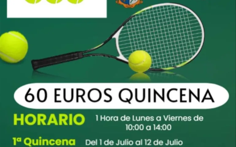  Abierto el plazo de inscripción en los Cursos de Verano de Tenis