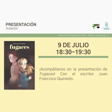 Noticias de Cantabria | El Cántabro | María Cavia presentará el martes, 9 de julio, su novela “Fugaces” en la Biblioteca municipal de Renedo
