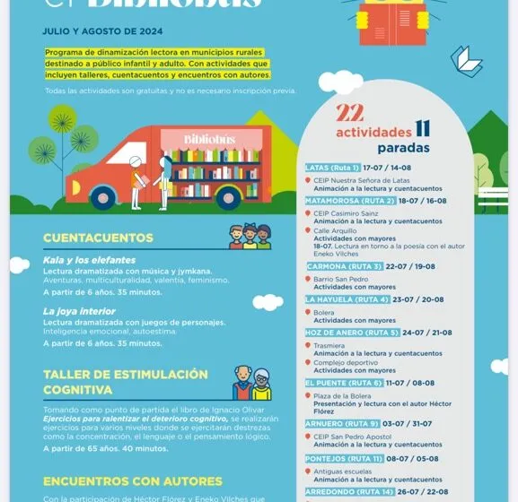  Cultura presenta el programa de dinamización a la lectura ‘Verano en el bibliobús’