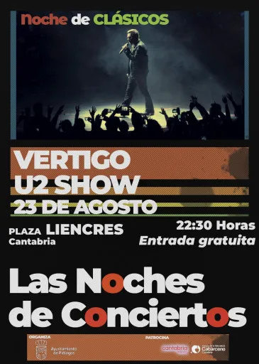  ‘Vértigo’, un tributo a U2 clausurará este viernes en Liencres la cuarta edición de  ‘Las noches de conciertos’ del Ayuntamiento de Piélagos