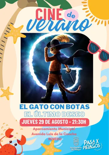 Renedo, sede este jueves de una nueva sesión de cine de verano en la que se proyectará la película ‘El gato con botas, el último deseo’
