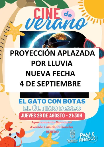 Noticias de Cantabria | El Cántabro | El Ayuntamiento traslada al 4 de setiembre la sesión de cine de verano prevista para este jueves en Renedo por lluvia