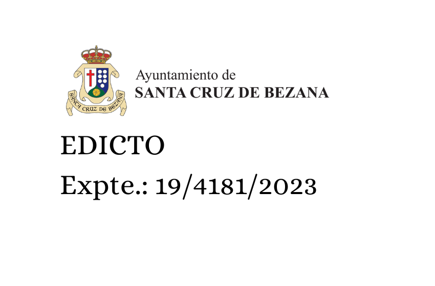 Noticias de Cantabria | El Cántabro | Ayuntamiento de Santa Cruz de Bezana Expte.: 19/4181/2023 EDICTO