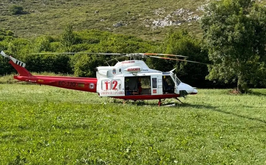 Intenso domingo para el helicóptero del 112 de Cantabria: cuatro rescates en un solo día