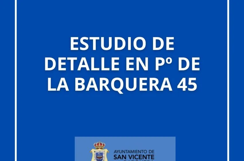  ESTUDIO DE DETALLE EN Pº DE LA BARQUERA 45