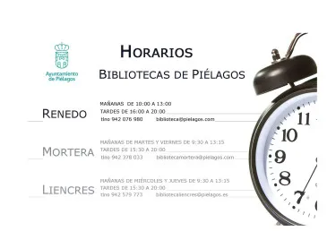 Noticias de Cantabria | El Cántabro | Las bibliotecas municipales de piélagos modificarán desde el 16 de septiembre su horario de atención al público con motivo del inicio del curso escolar