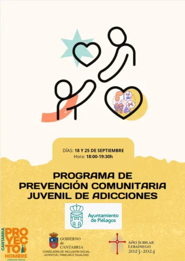 Noticias de Cantabria | El Cántabro | Piélagos, sede los días 18 y 25 de septiembre del Programa de prevención comunitaria juvenil de las adicciones