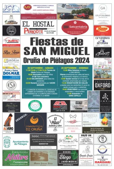 Noticias de Cantabria | El Cántabro | Oruña celebrará este fin de semana las Fiestas de San Miguel 2024