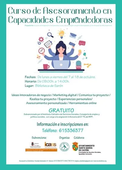  Abierto el plazo de inscripción para los talleres de Nuevas Tecnologías para el Empleo y de Asesoramiento en Capacidades Emprendedoras