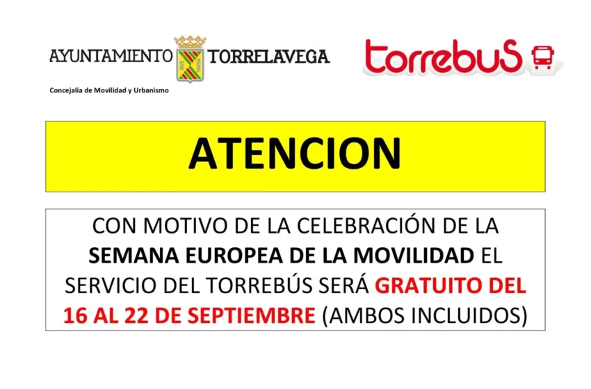 Noticias de Cantabria | El Cántabro | El Torrebus será gratuito durante la Semana Europea de la Movilidad que se celebra del 16 al 22 de septiembre
