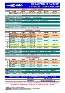 Noticias de Cantabria | El Cántabro | Mañana comienza el plazo de inscripción para la XXII Campaña de Natación ‘1ª Infancia-Curso 2024/2025’
