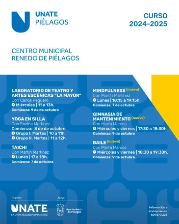 Noticias de Cantabria | El Cántabro | Mindfulness, gimnasia de mantenimiento y baile, novedades de las actividades que UNATE impartirá desde la próxima semana en Renedo
