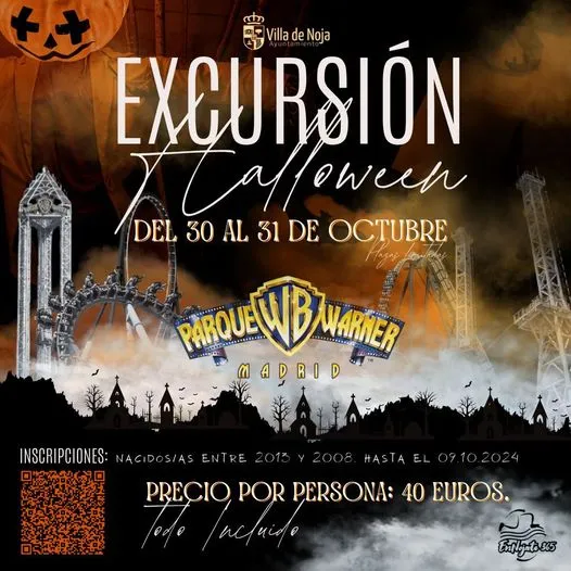 Excursión de Halloween a Parque Warner: Una Experiencia Única para Jóvenes de Noja el 30 y 31 de Octubre