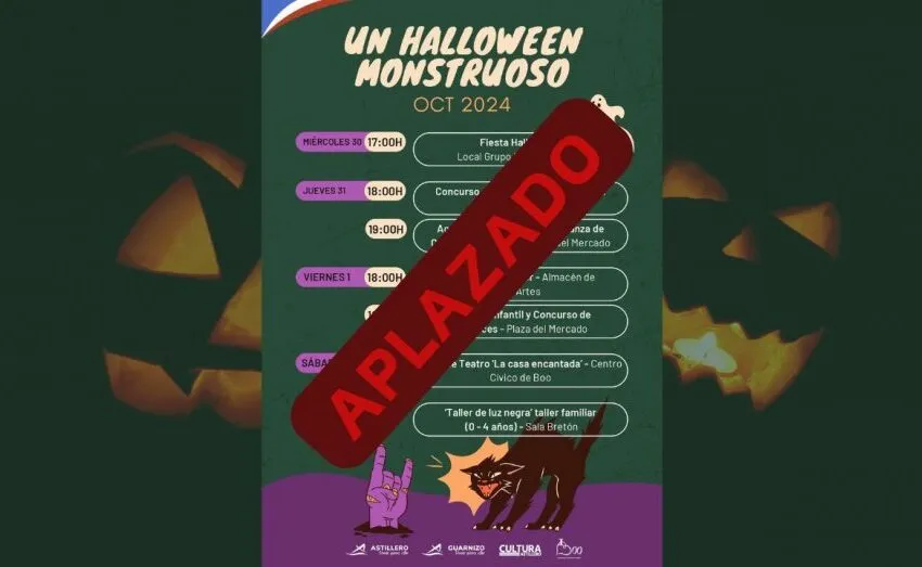 EL AYUNTAMIENTO DE ASTILLERO APLAZA LAS ACTIVIDADES DE HALLOWEEN EN RESPETO AL LUTO OFICIAL POR LAS VÍCTIMAS DE LA DANA