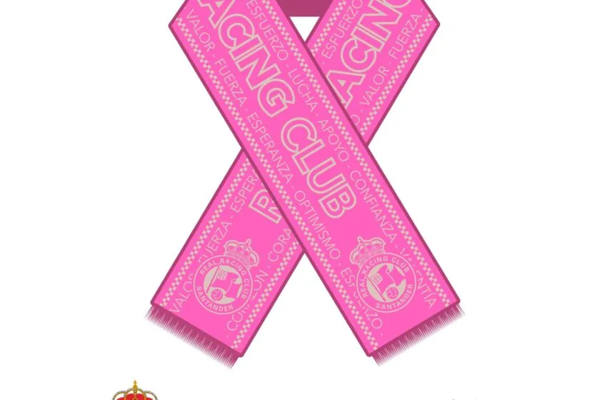 Noticias de Cantabria | El Cántabro | El Racing se une a la lucha contra el cáncer de mama metastásico con bufandas solidarias