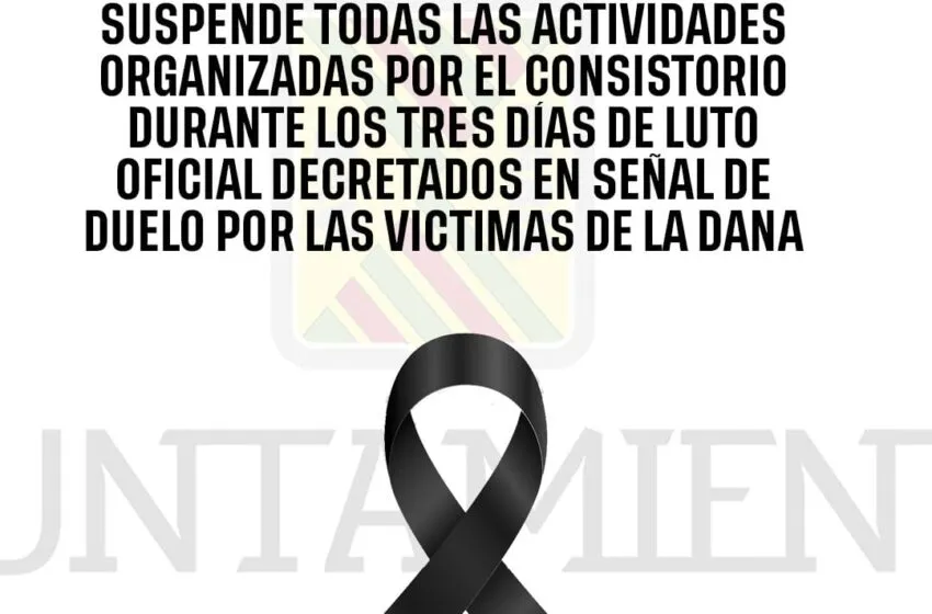  Suspendidas todas las actividades organizadas por el Ayuntamiento