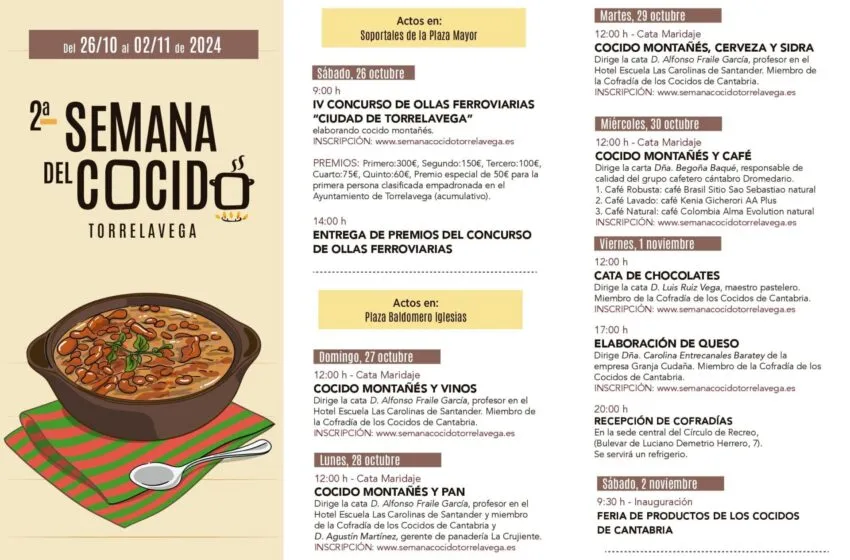 Noticias de Cantabria | El Cántabro | Comienza la II Semana del Cocido con la celebración del IV Concurso de Ollas Ferroviarias ‘Ciudad de Torrelavega’