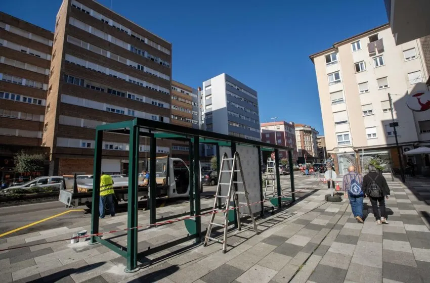 La nueva marquesina instalada en la Avenida de Bilbao estará operativa a lo largo de la próxima semana