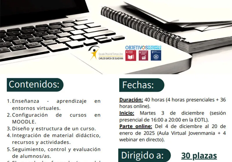 Noticias de Cantabria | El Cántabro | Juventud abre el plazo de inscripción para el 'Diseño de cursos online en plataformas Moodle' dirigido a docentes de Escuelas de Tiempo Libre de Cantabria