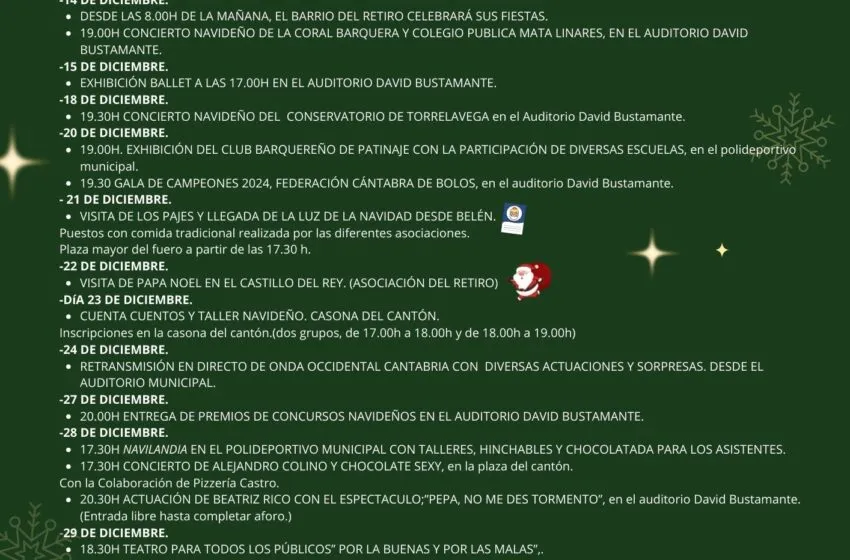 Noticias de Cantabria | El Cántabro | PROGRAMACIÓN NAVIDEÑA 2024-2025