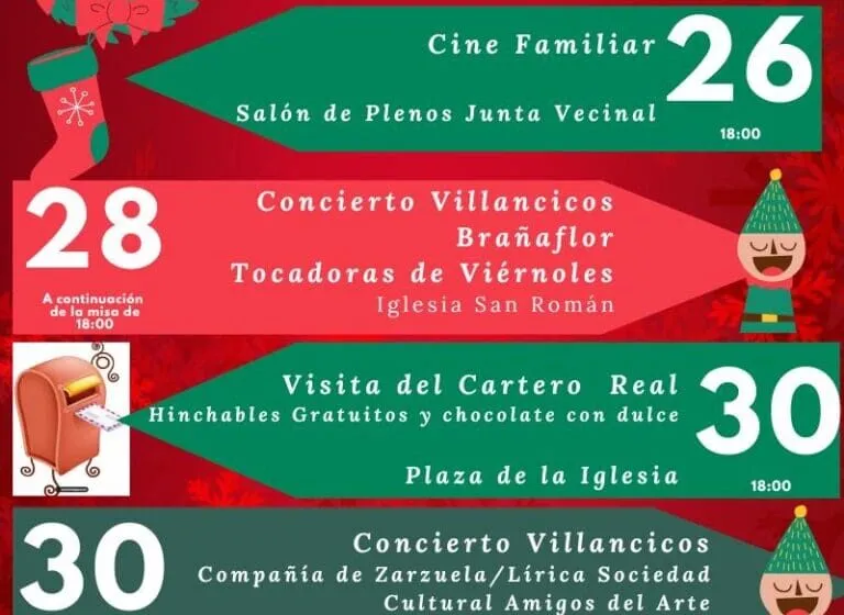 Noticias de Cantabria | El Cántabro | Viérnoles disfrutará de un amplio programa de actividades de Navidad entre el 21 de diciembre y el 6 de enero