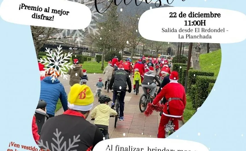  ASTILLERO SE LLENA DE ESPÍRITU NAVIDEÑO CON UNA COLORIDA MARCHA CICLISTA