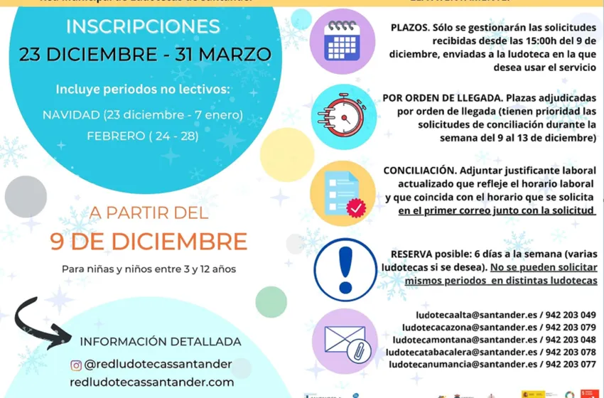 Noticias de Cantabria | El Cántabro | Las ludotecas abren el día 9 la inscripción para las actividades del primer trimestre