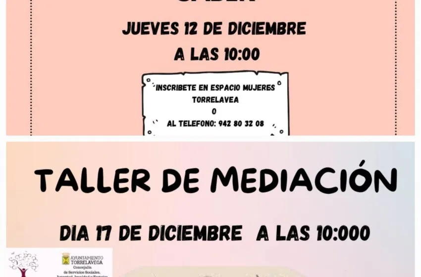  Talleres gratuitos sobre los planes de igualdad y mediación en Espacio Mujeres