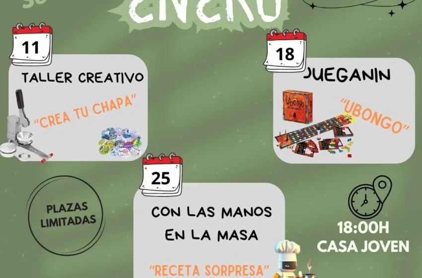 El programa “Sábado Joven” vuelve con fuerza en 2025 con las actividades del mes de enero