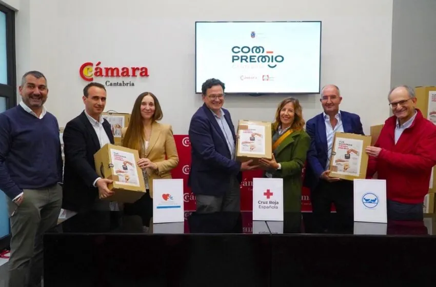 Noticias de Cantabria | El Cántabro | La campaña de dinamización del comercio local 'ComPremio Cantabria' dona 129 lotes de productos alimenticios a Cruz Roja, Cocina Económica y Banco de Alimentos
