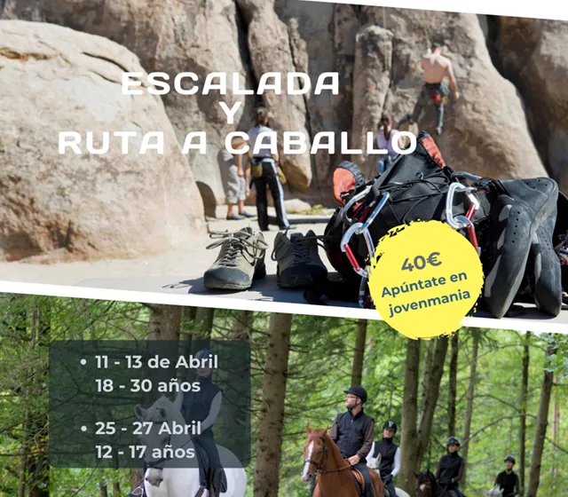  Abierta la inscripción para las actividades de escalada y rutas a caballo de la Consejería de Inclusión Social