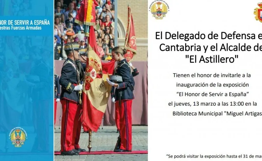 Noticias de Cantabria | El Cántabro | LA EXPOSICIÓN "HONOR DE SERVIR A ESPAÑA" LLEGA EL 13 DE MARZO A LA BIBLIOTECA MIGUEL ARTIGAS DE ASTILLERO