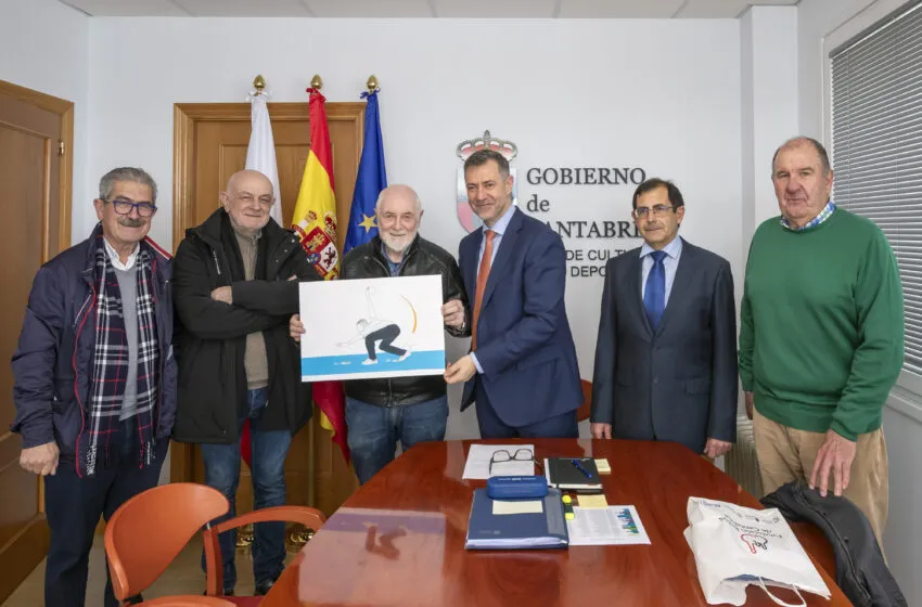 Noticias de Cantabria | El Cántabro | El pintor Pedro Sobrado hace entrega al consejero de Cultura de una litografía encargada por la fundación Bolos de Cantabria
