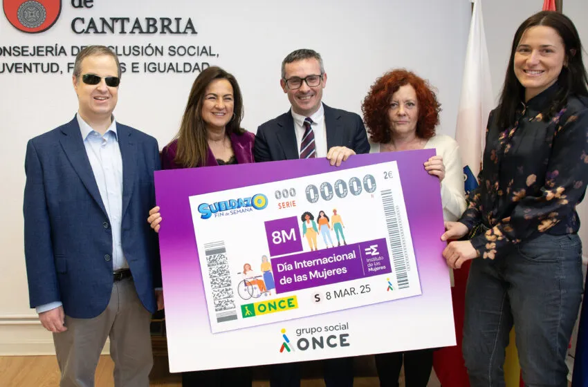  La ONCE y el Gobierno autonómico presentan el cupón del 8 de marzo dedicado al Día Internacional de la Mujer