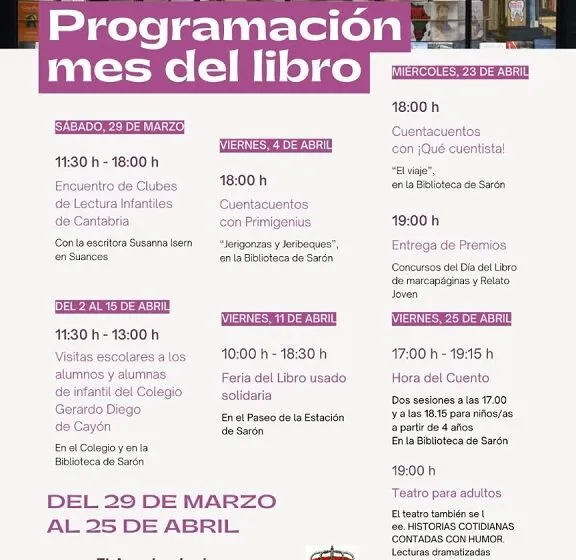  Santa María de Cayón celebra el Mes del Libro e invita a todos sus vecinos a un viaje literario