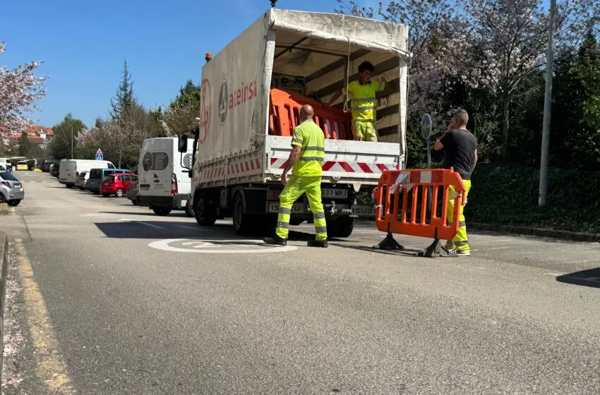 Comienza el pintado de las plazas de aparcamiento en el entorno de Bezana Lago