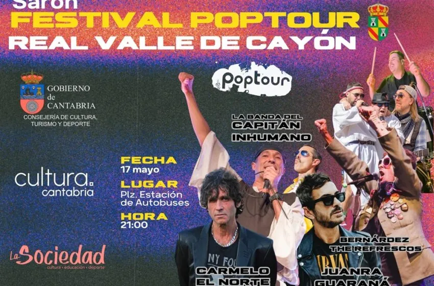  Deporte y música se unen en la XXI Milla Urbana Real Valle de Cayón con el concierto PopTour. El evento deportivo tendrá lugar el domingo 18 de mayo, precedido por un gran concierto el sábado 17 en Sarón
